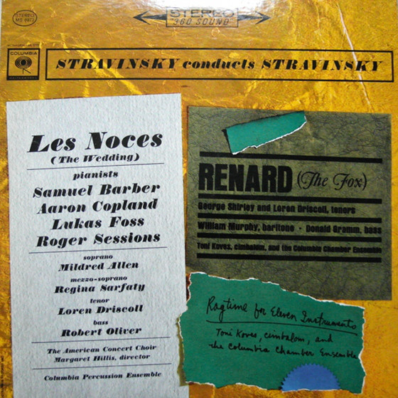 iڍ F ydlR[hZ[!60%OFF!zIgor stravinsky/Columbia Chamber and Percussion Ensembles(33rpm 180g LP Stereo)Stravinsky:Les Noces/Renard/Ragtaime for Eleven Instruments