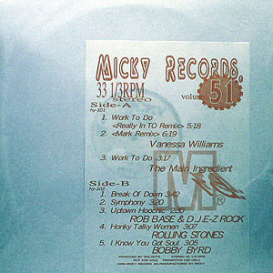 iڍ F V.A.(12) MICKY RECORD NO.51<HY-101/102>