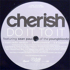 iڍ F CHERISH FEAT. SEAN PAUL OF THE YOUNG BLOODZ(12) DO IT TO IT