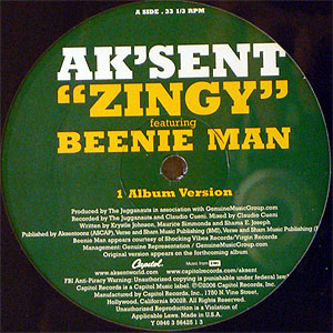 iڍ F AK'SENT FT. BEENIE MAN(12) ZINGY