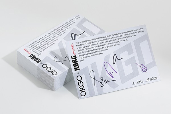 KORG vocal sample OK GO edition