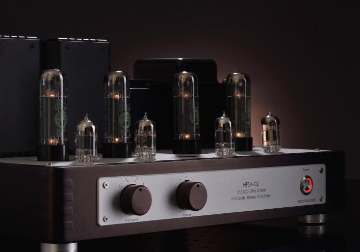 Aurorasound HFSA-02 真空管と木製つまみ