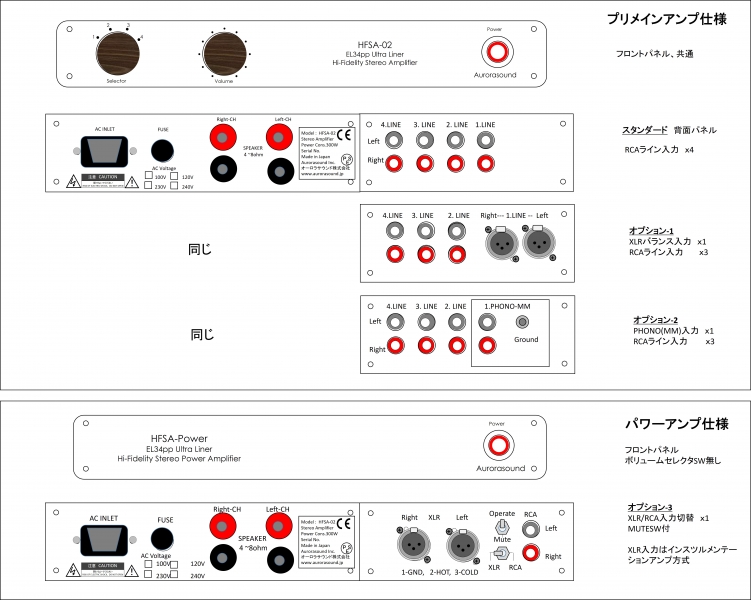 Aurorasound HFSA-02 入力オプション