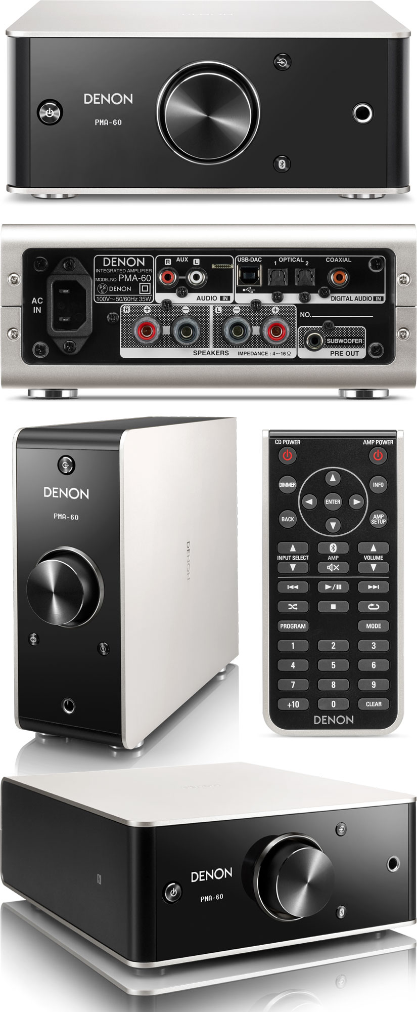 最高の品質 デノン Denon PMA-60 プリメインアンプ USB-DAC搭載 ハイレゾ音源対応 ヘッドフォンアンプ搭載 アンプ  プレミアムシルバー