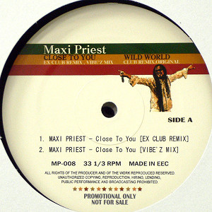 iڍ F MAXI PRIEST(12) CLOSE TO YOU (REMIX) / WILD WORLD (REMIX)