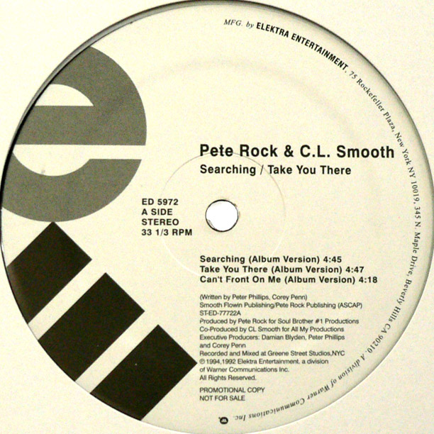 商品詳細 ： PETE ROCK & C.L. SMOOTH(12) SERCHING / TAKE YOU THERE