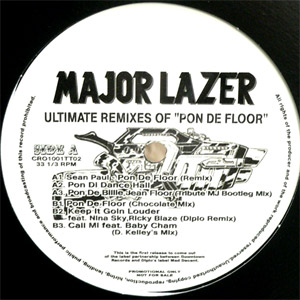 iڍ F MAJOR LAZER(12) ULTIMATE REMIXES OF PON DE FLOOR