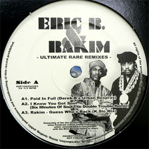 ERIC B. & RAKIM(12) ULTIMATE RARE REMIXES -DJ機材アナログレコード 