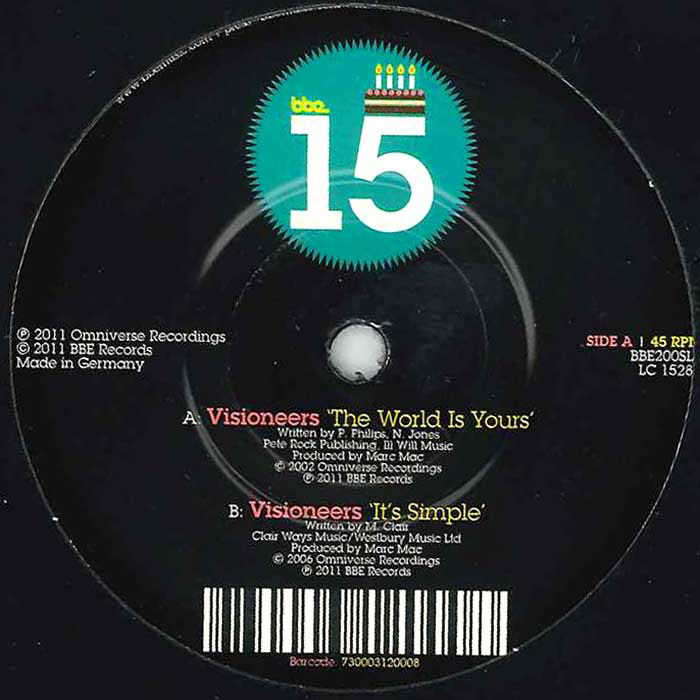 商品詳細 ： VISIONEERS(7inch) THE WORLD IS YOURS