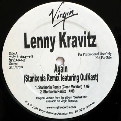 タイムセール 半額 中古・USED】LENNY KRAVITZ(12inch) AGAIN(STANKONIA REMIX 洋楽