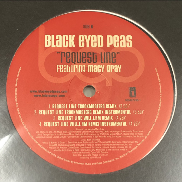 商品詳細 ： 【中古・USED】The Black Eyed Peas feat.Macy Gray(12) Request Line