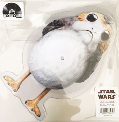 iڍ F yRSD2018֘AizJOHN WILLIAMS(10) STAR WARS:THE LAST JEDIyPORG-SHAPED VINYLz