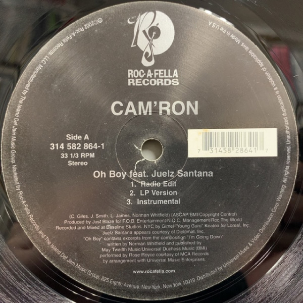 商品詳細 ： 【中古・USED】CAM'RON feat. Juelz Santana (12) Oh Boy 