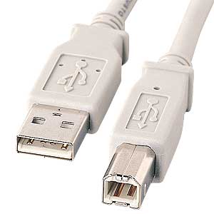 商品詳細 ： ★サンワサプライ/USB2.0ケーブル（A端子-B端子/ライトグレー） 2m（KU-2000）