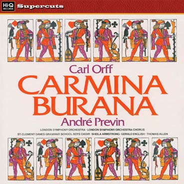 商品詳細 ： ANDRE PREVIN & LSO　(アンドレ・プレヴィン)　(180g重量盤)　タイトル名：CARL ORFF: CARMINA BURANA