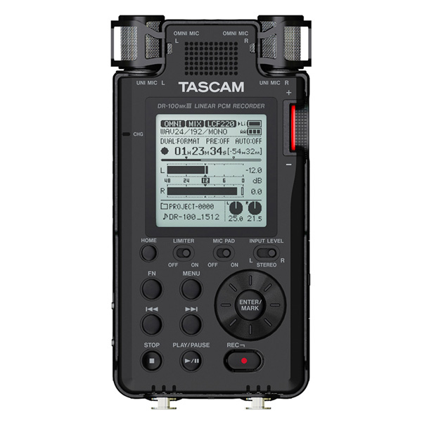 TASCAMのポータブルレコーダー、DR-100MK3のご紹介です。