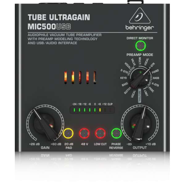 iڍ F BEHRINGER(xK[)/}CNvAv/MIC500USB TUBE ULTRAGAIN(^)(USBI[fBIC^[tF[X)