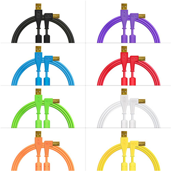 商品詳細 ： DJ TECHTOOLS/USBケーブル/CHROMA CABLES USB-A to USB-Bケーブル Right Angle（L字型／長さ1.5m）