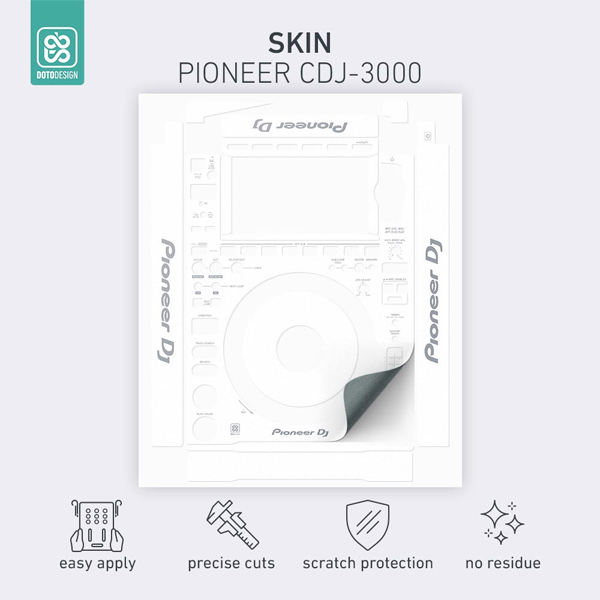 商品詳細 ： 【DJ機材をカラーカスタム＆保護するスキンステッカー！】DOTODESIGN/DJ機材用スキン/Skin CDJ-3000 DAY&NIGHT Full White