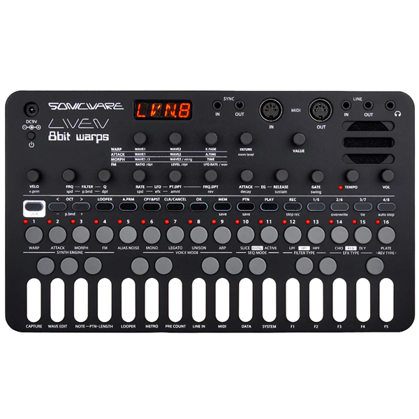 SONICWARE LIVEN 8bit warps 本体正面