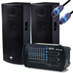 簡単セッティング！アンプ内蔵！】ALTO/PAスピーカーシステムセット