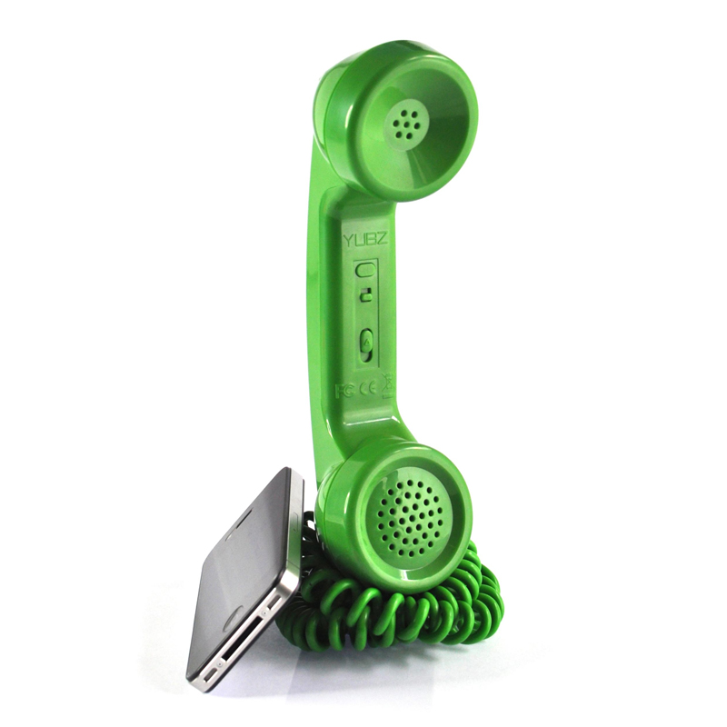 レトロで話題 受話器型ヘッドホン Yubz ヘッドホン Retro Handset Green Dj機器に接続可能な2種の変換プラグ無料プレゼント Dj機材アナログレコード専門店otairecord