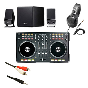 商品詳細 ： 【超大人気ヘッドホンATH-PRO500付き】Numark MixTrack Proスタートアップセット！！(MixTrack Pro/MM-SPSW8BK/ATH-PRO500（ブラック） /MP-2)★VDJ解説PDFプレゼント！ 
