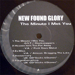 iڍ F NEW FOUND GLORY <LP>/ The Minute I Met You