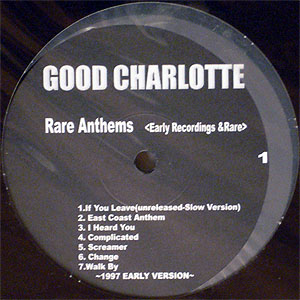 【希少レア盤】Good Charlotte / Rare Anthems LP Good Charlotte <LP>/ Rare Anthems<Early Recordings &Rare> -DJ機材