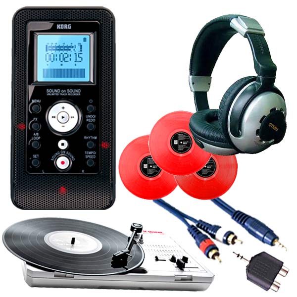 商品詳細 ： 【RAPPERS ROOM】初心者激安ラッパーズセット(SOUND on SOUND/handy trax USB/HX3000/KP-30SMRC 3m/AD63DRJインスト付きレコード3枚)
