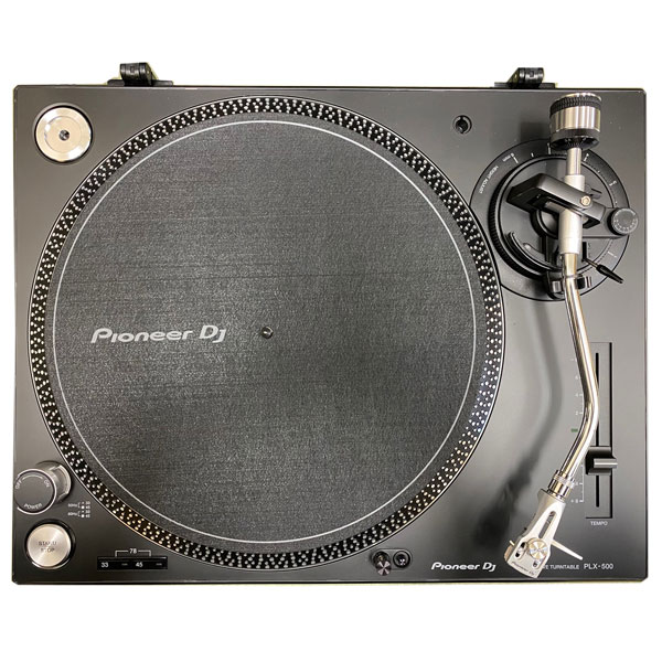 中古品】Pioneer DJ/ターンテーブル/PLX-500（ブラック）※ダストカバー