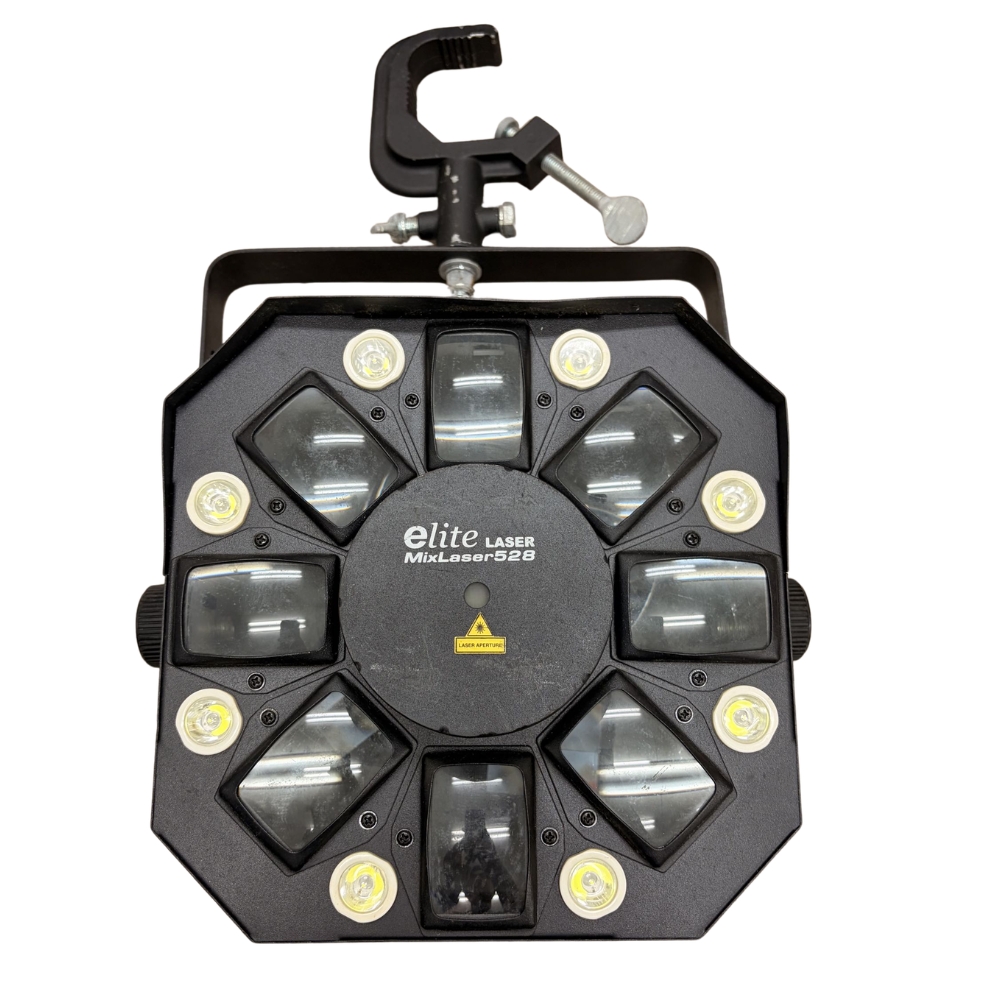 【動作確認済み美品】ライトドーム18cm&ヒートグロー3個&タイマーセット ジャンク品】elite/LED・レーザー・ストロボ内蔵三位一体型エフェクト