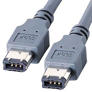 商品詳細 ： サンワサプライ/IEEE1394ケーブル（6pin-6pin/ダークグレー） 2m（KE-942）