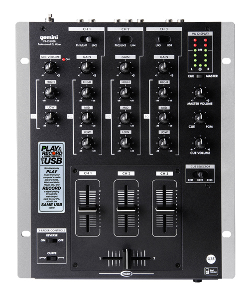 gemini ps-626USB ミキサー GEMINI/DJミキサー/PS-626USB -DJ機材アナログレコード専門店