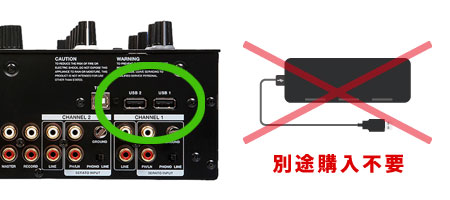 その他の外部機器を接続するためのUSBハブが不要