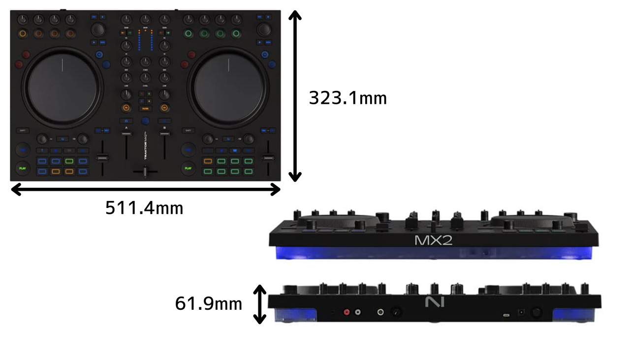 Native Instruments TRAKTOR MX2 サイズ