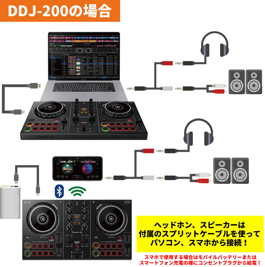 毎日激安特売で 営業中です DDJ-200 ヘッドフォン付き asakusa.sub.jp