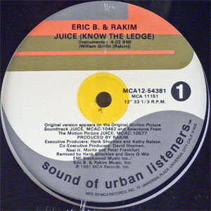 iڍ F ERIC B & RAKIM(12) JUICE(KNOW THE LEDGE)