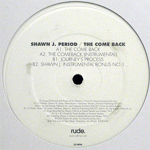 iڍ F SHAWN J.PERIOD(12) THE COME BACK yDJ KRUSHt@ɂ߁IE700vXIz