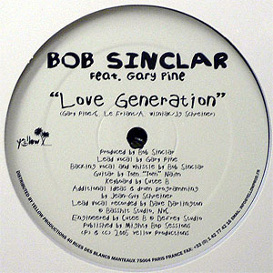 iڍ F BOB SINCLAR FEAT. GARY PINE(FROM THE WAILERS)(12) LOVE GENERATION