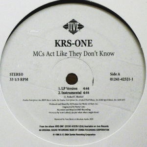 iڍ F KRS ONE(12) MC'S ACT LIKE THEY DON'T KNOW