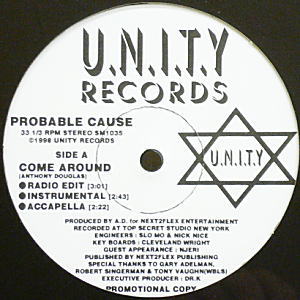 iڍ F PROBABLE CAUSE(12) COME AROUND/NEVER COME CLOSE