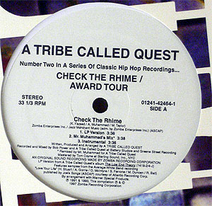 iڍ F A TRIBE CALLED QUEST(12) CHECK THE RHYME /AWARD TOUR