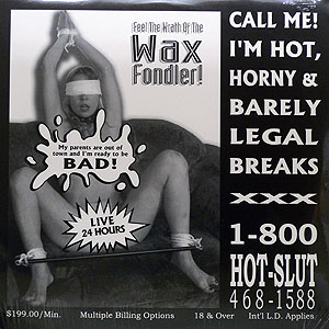 iڍ F THE WAX FONDLER(LP) CALL ME! I'M HOT, HOMY AND BARELY LEGAL BREAKS