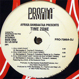iڍ F AFRIKA BAMBAATAA PRESENTS(12) ZULU WAR CHANT