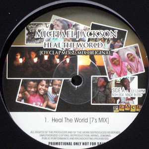 商品詳細 ： MICHAEL JACKSON(12) HEAL THE WORLD [JOY CLAP MIX,7's MIX,ORIGINAL]