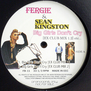 Fergie Sean Kingston 12 Big Girls Don T Cry Ex Club Mix 1 2 Etc Dj機材アナログレコード専門店otairecord Fergie Sean Kingston 12 Big Girls Don T Cry Ex Club Mix 1 2 Etc Dj機材アナログレコード専門店otairecord