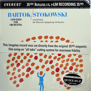 商品詳細 ： ストコフスキー指揮　/　ヒューストン交響楽団　(LP 200g重量盤)　タイトル名：バルトーク：管弦楽のための協奏曲