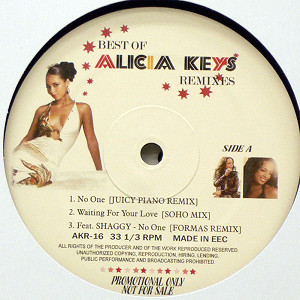 Alicia Keys Remixes レコード ALICIA KEYS(12) BEST OF ALICIA KEYS REMIXES -DJ機材アナログ