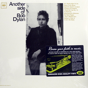 iڍ F BOB DYLAN(LP 180gdʔ)@^CgFANOTHER SIDE OF BOB DYLAN